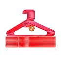Kuber Industries Plastic Set of 6 - Hangers for Clothes | Hangers for Sarees &amp; Dress Hanging | 360 Degree Swivel Wardrobe Hanger | Cut Notches Hanging Garments and Accessories | Black
