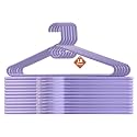 Kuber Industries Plastic Set of 6 - Hangers for Clothes | Hangers for Sarees &amp; Dress Hanging | 360 Degree Swivel Wardrobe Hanger | Cut Notches Hanging Garments and Accessories | Black