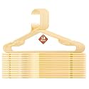 Kuber Industries Plastic Set of 6 - Hangers for Clothes | Hangers for Sarees &amp; Dress Hanging | 360 Degree Swivel Wardrobe Hanger | Cut Notches Hanging Garments and Accessories | Black