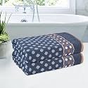Kuber Industries 144 GSM Cotton Unisex Bathroom Towel | 30x60 Inch | Highly Absorbent | | Towel for Bath-Gym-Travel-Beach-Pool &amp; Yoga | Dot Print | Grey
