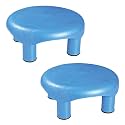 Kuber Industries Pack of 2 Bathroom Stool | Stool for Sitting | Plastic Stool for Bathroom | Anti-Slip with Strong Bearing | Patla for Toilet | Blue