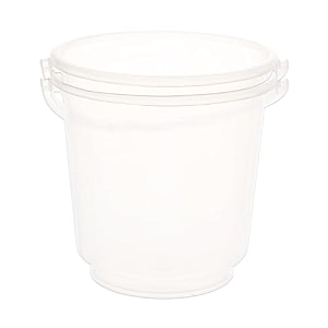 kuber industries pack of 2 bucket  plastic bucket for bathroom  water bucket with lid  balti for bathroom  lightweight amp portable  18 ltr  transparent