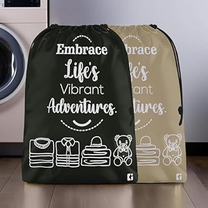 kuber industries pack of 3 cloth storage bag  garments cover for laundry  non-woven storage organizer  travel cloth storage bag  travel storage organizer for clothing  large  brown