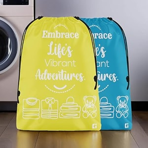 kuber industries pack of 3 cloth storage bag  garments cover for laundry  non-woven storage organizer  travel cloth storage bag  travel storage organizer for clothing  large  brown