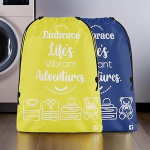 kuber industries pack of 3 cloth storage bag  garments cover for laundry  non-woven storage organizer  travel cloth storage bag  travel storage organizer for clothing  large  brown