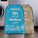 Kuber Industries Pack of 3 Cloth Storage Bag | Garments Cover for Laundry | Non-Woven Storage Organizer | Travel Cloth Storage Bag | Travel Storage Organizer for Clothing | Large | Brown