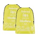 Kuber Industries Pack of 2 Cloth Storage Bag | Storage Organizer | Travel Cloth Carrying Bag | Garments Cover for Laundry | Travel Storage Organizer Bag for Clothing | Large | Yellow