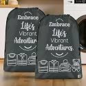 Kuber Industries Pack of 2 Cloth Storage Bag | Storage Organizer | Travel Cloth Carrying Bag | Garments Cover for Laundry | Travel Storage Organizer Bag for Clothing | Large | Gray