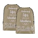 Kuber Industries Pack of 2 Cloth Storage Bag | Storage Organizer | Travel Cloth Carrying Bag | Garments Cover for Laundry | Travel Storage Organizer Bag for Clothing | Large | Brown