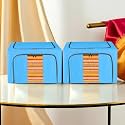 Kuber Industries Pack of 2 Clothes Storage Box | 24 Liter Foldable Parachute Steel Frame Wardrobe Organizer | Waterproof Storage Box for Saree-Shirts &amp; Blankets | Underbed Storage Bag | Sky Blue