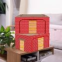 Kuber Industries 24 Liter Clothes Storage Box | Foldable Steel Frame Clothes Organizer | Storage Box For Wardrobe-Saree-Shirts And Blankets | Underbed Storage Bag | Brown