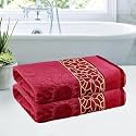 Kuber Industries 30 * 60 Inch Cotton Bath Towel for Men &amp; Women | 450 GSM Wrinkle Resistant Quick-Drying Towels for Travel | Velvet Border | Blue