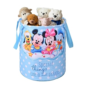 kuber industries polyester foldable 45l toys organizer for kids room - soft toys storage bagbasketcontainer with handles  disney lion king - black 34x34x42 cm