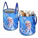 Kuber Industries Pack of 2 Foldable 45L Toys Organizer for Kids Room - Soft Toys Storage Bag/Basket/Container with Handles | Disney Frozen -Blue