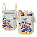 Kuber Industries Polyester Foldable 45L Toys Organizer for Kids Room - Soft Toys Storage Bag/Basket/Container with Handles | Disney Frozen -Blue 34x34x42 cm