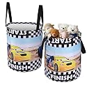 Kuber Industries Polyester Foldable 45L Toys Organizer for Kids Room - Soft Toys Storage Bag/Basket/Container with Handles | Disney Frozen -Blue 34x34x42 cm