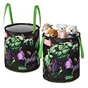 Kuber Industries Polyester Foldable 45L Toys Organizer for Kids Room - Soft Toys Storage Bag/Basket/Container with Handles | Disney Frozen -Blue 34x34x42 cm
