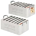 Kuber Industries Pack of 6 Foldable Non-Woven Storage Box for Clothes | Dress &amp; Towel Organiser for Wardrobe | Collapsible Container Basket - Grey