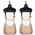 Kuber Industries Kitchen Apron Set of 2 - Restaurant, Chef, Cooking Dress for Women and Men - Front Pocket, Mota Check Pattern, Blue