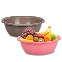 Kuber Industries Pack of 2 Multipurpose Storage Organizer for Office &amp; Kitchen | Desktop &amp; Stationery Organizer | 12 LTR | Gray &amp; Brown