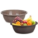 Kuber Industries Pack of 2 Multipurpose Storage Organizer for Office &amp; Kitchen | Desktop &amp; Stationery Organizer | 12 LTR | Gray &amp; Brown