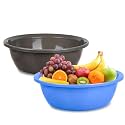 Kuber Industries Pack of 2 Multipurpose Storage Organizer for Office &amp; Kitchen | Desktop &amp; Stationery Organizer | 12 LTR | Gray &amp; Brown