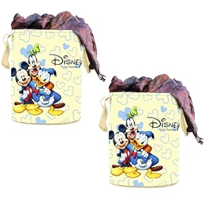 kuber industries disney print waterproof canvas laundry bagtoy storage laundry basket organizer with handles 45 l black 37 cm
