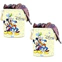 Kuber Industries Disney Print Waterproof Canvas Laundry Bag|Toy Storage| Laundry Basket Organizer With Handles, 45 L (Black), 37 Cm