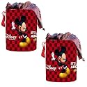 Kuber Industries Disney Print Waterproof Canvas Laundry Bag|Toy Storage| Laundry Basket Organizer With Handles, 45 L (Black), 37 Cm
