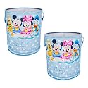 Kuber Industries (Pack of 2) Laundry Basket (45 LTR) Foldable Non-Woven Basket | Round Cloth Laundry Bag | Washing Storage Basket | Disney Team | Sky Blue
