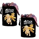 Kuber Industries (Pack of 2) Laundry Basket (45 LTR) Foldable Non-Woven Basket | Round Cloth Laundry Bag | Washing Storage Basket | Disney The Lion King | Black