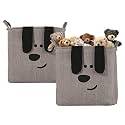 Kuber Industries Foldable &amp; Collapsible Storage Box for Clothes | Baby Dress Organizer for Wardrobe | Utility Organizer for Kids Toys, Diaper &amp; Books | GM-32-BG | Beige and White Seal