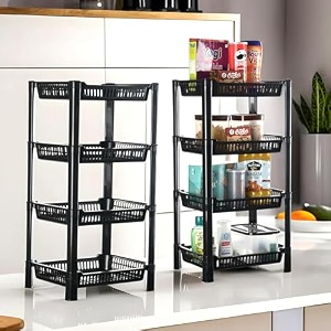 kuber industries pack of 3 multipurpose kitchen organizerstorage rack  3-layer onion stand for kitchen  vessels amp vegetable organiser  maroon