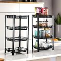 Kuber Industries Pack of 3 Multipurpose Kitchen Organizer/Storage Rack | 3-Layer Onion Stand for Kitchen | Vessels &amp; Vegetable Organiser | Maroon