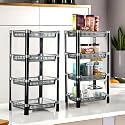 Kuber Industries Pack of 2 Multipurpose Kitchen Organizer/Storage Rack | 4-Layer Onion Stand for Kitchen | Vessels &amp; Vegetable Organiser | Silver