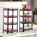 Kuber Industries Pack of 3 Multipurpose Kitchen Organizer/Storage Rack | 3-Layer Onion Stand for Kitchen | Vessels &amp; Vegetable Organiser | Maroon