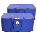 Kuber Industries Pack of 2 Nylon 35L Small Underbed Storage Box | Blanket Storage Bags/Cover Double Bed Storage Containers | Dustproof Storage Bag for Clothes, Documents, Books, Toys | Blue