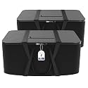 Kuber Industries Pack of 2 Nylon 35L Small Underbed Storage Box | Blanket Storage Bags/Cover Double Bed Storage Containers | Dustproof Storage Bag for Clothes, Documents, Books, Toys | Grey &amp; Black