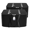 Kuber Industries Pack of 2 Nylon 72L Large King Size Underbed Storage Box | Blanket Storage Bags/Cover Double Bed Storage Containers | Storage Bag for Clothes, Documents, Books, Toys | Black