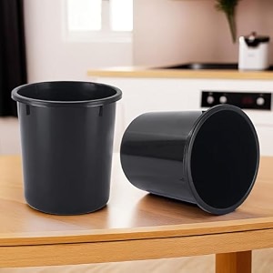 kuber industries 7 ltr plastic dustbin for home with pedal lid amp handle  dustbin for kitchen bathroom amp office  garbage bin for wet or dry waste  check dhakkan- grey amp black