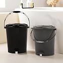 Kuber Industries Dustbin | Open Dustbin | Plastic Garbage Dustbin | Dustbin For Kitchen | Dustbin For Bathroom | Office Dustbin | Plain Sada Dustbin | 7 LTR | 066 | Pack of 2 | Multi