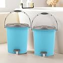 Kuber Industries Dustbin | Open Dustbin | Plastic Garbage Dustbin | Dustbin For Kitchen | Dustbin For Bathroom | Office Dustbin | Plain Sada Dustbin | 7 LTR | 066 | Pack of 2 | Multi