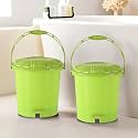 Kuber Industries Pedal Dustbins (7 LTR) Dustbin with Lid | Garbage Bin with Handle | Dustbin for Kitchen, Bathroom, office | Wet &amp; Dry Pedal Waste Bin | Trash Can | Green