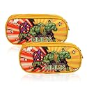 Kuber Industries Pack of 2 Pencil Pouch | Waterproof Stationary Bag | Geometry Box | Multi-Purpose Travel Pouch | 2 Compartments Utility Pouch | Marvel Hulk | Yellow