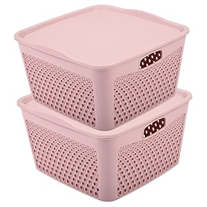 kuber industries pack of 2 plastic drawer storage organizer for beauty products  3-layer cosmetic organizer shelf for makeup table  dots-whiteampblue