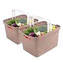 Kuber Industries Plastic 2 Pieces Small Size Multipurpose Solitaire Storage Basket with Lid (Multi)-CTKTC25450