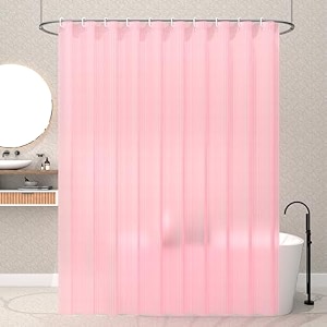 kuber industries shower curtains for bathroom  waterproof curtains with hooks  pvc self lining design curtain  7 feet  brown