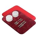 Kuber Industries Pack of 2 Soft Microfiber Dish Drying Mat for Kitchen | 38x50 Machine Washable &amp; Quick Drying Water Absorbing Mat for Kitchen Dishes, Utensils &amp; Crockery | Maroon &amp; Red