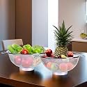 Kuber Industries Pack of 2 Stainless Steel Vegetables Strainer | Multipurpose Colander Basket for Pasta-Noodles-Grains 11 Inch | Silver