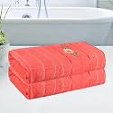 Kuber Industries 30 * 60 Inch Cotton Bath Towel for Men &amp; Women | 450 GSM Wrinkle Resistant Quick-Drying Towels for Travel | Velvet Border | Blue